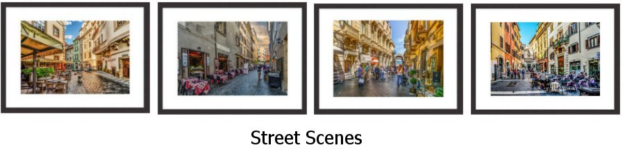 Street Scenes Framed Prints